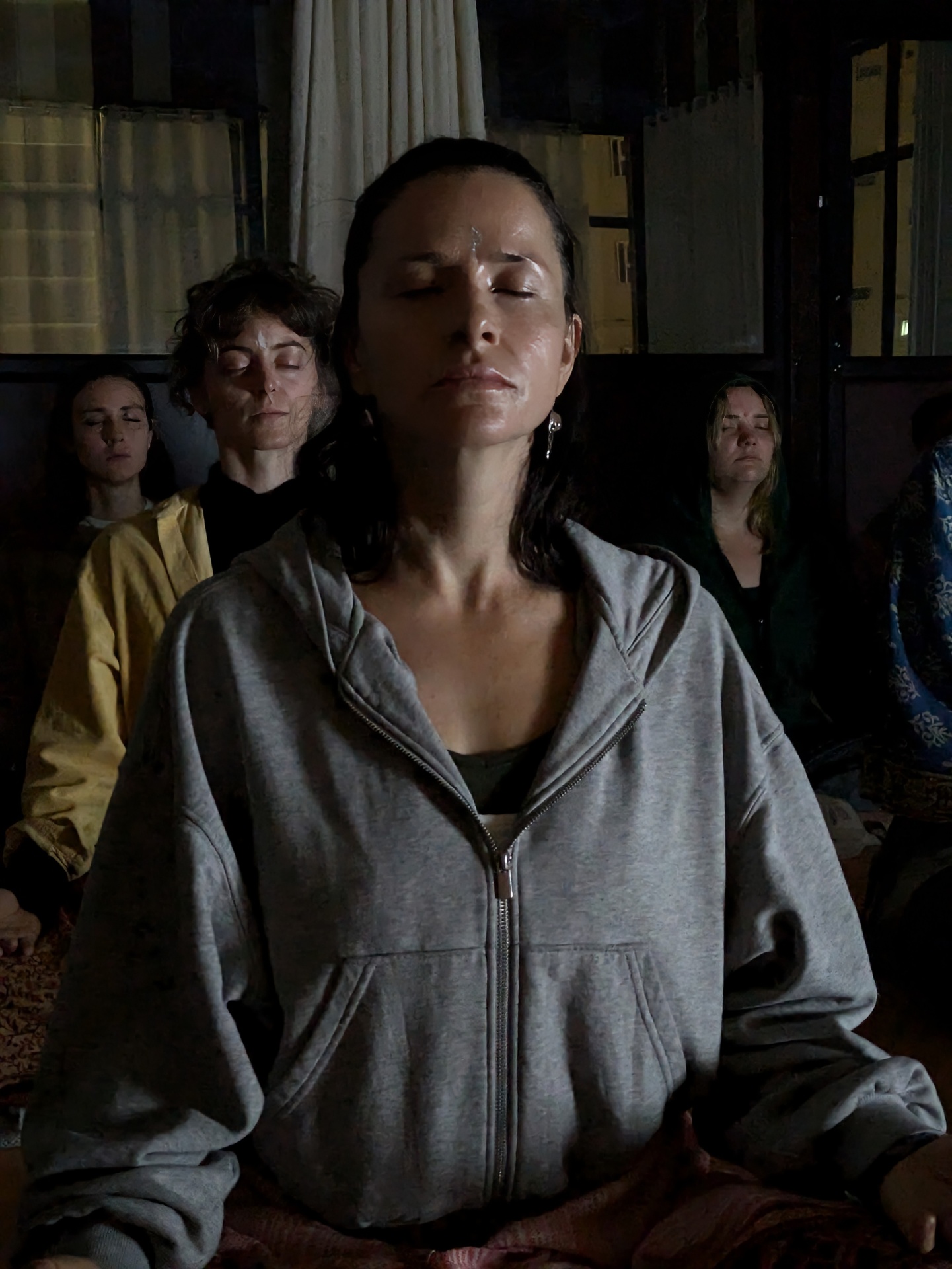 Practitioners in deep meditation